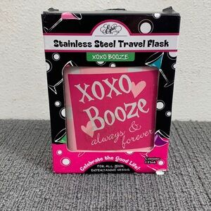 Epic Stainless Steel Travel Flask XOXO Booze Always & Forever 7 oz New in Box